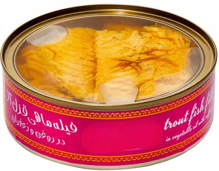 قیمت خرید کنسرو تن ماهی قزل آلا زعفرانی + فروش ویژه